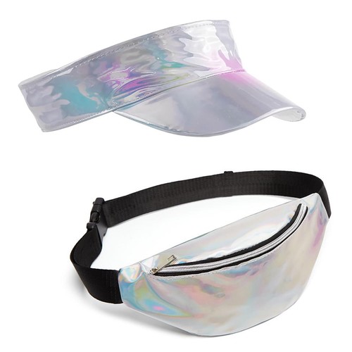 Shiny silver visor - silver, &