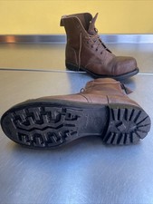 William Lennon Mens Size 10 Chestnut Brown Leather Work Boots Commando Sole