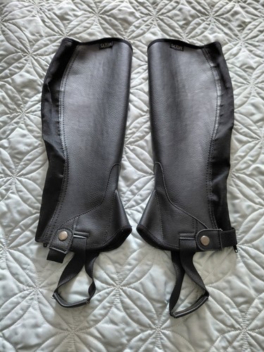 Saxon black faux - leather, half
