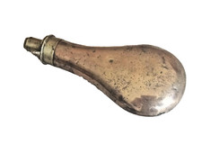 Antique G. & J.W. Hawksley Sheffield Copper Powder Shot Flask