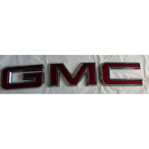 Gmc red chrome emblem - gmc,