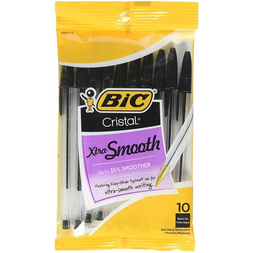 10x black bic cristal - 10x,