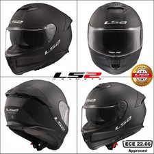 LS2 FF808 STREAM II MATT BLACK DUAL VISOR ECE22.06 FULL FACE MOTORCYCLE HELMET