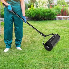 Heavy Duty Rolling Aerator Lawn Tool-Black