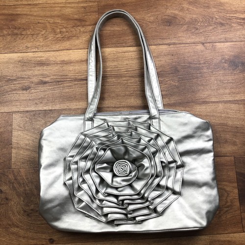 Bueno silver handbag purse - silver,