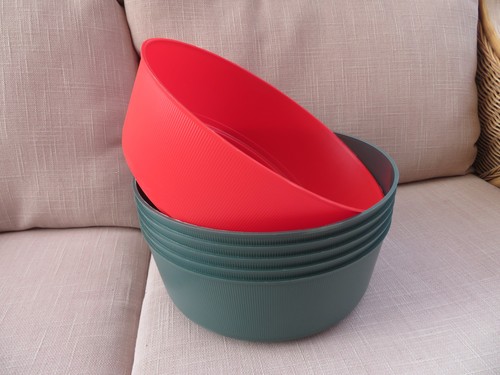 Plastic green bulb bowl - plastic,