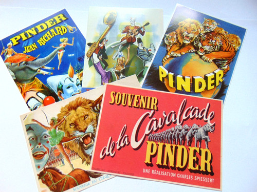 Traditional circus postcards - circus,