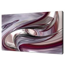 Abstract Pink Chrome Swirl Modern Design Home Decor Canvas Print Wall Art