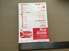 Fife Scottish Bus Group Route 95 Timetable January 1984 Leven Dundee St Andrews