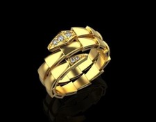 Serpent Viper Gold Ring 925
