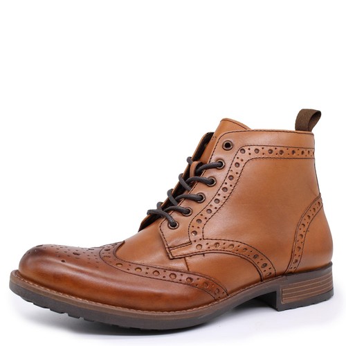 Leather mens lace brogue - mens,