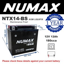 AGM Motorbike Battery for