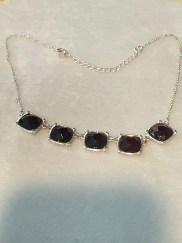Garnet red faceted glass - faceted,
