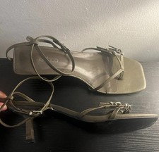 Boohoo Skinny Strap Heel Khaki