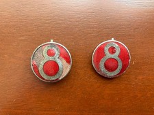 MORRIS 8 Enamel Badges For Bonnet Mascot X 2