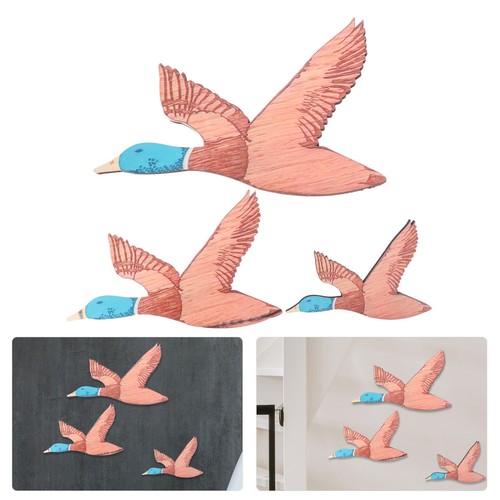 3pcs wood duck wall art - duck,