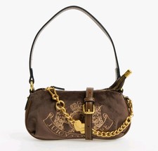 Juicy Couture Small Hobo Brown & Gold Heart Chain Dogs Shoulder Purse BNWT