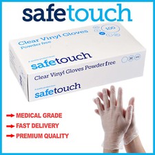 Disposable Powder Free Clear Vinyl Gloves Food Medical Surgical Tattoo ALL SIZES