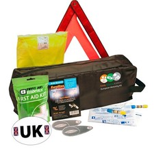 Travel Abroad Euro European Brexit Ready Driving Kit With Alcohol Breathalyser