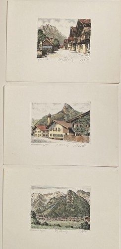 German landscape etchings - german,