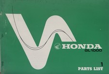HONDA GL1000 GOLDWING GENUINE ORIGINAL PARTS MANUAL 1975