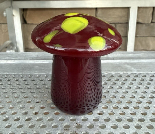 Blenko glass mushroom - blenko,