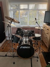 Sonor Force 2005 Drum Kit - Matte Black, Birch - Hardware & Cymbals Included