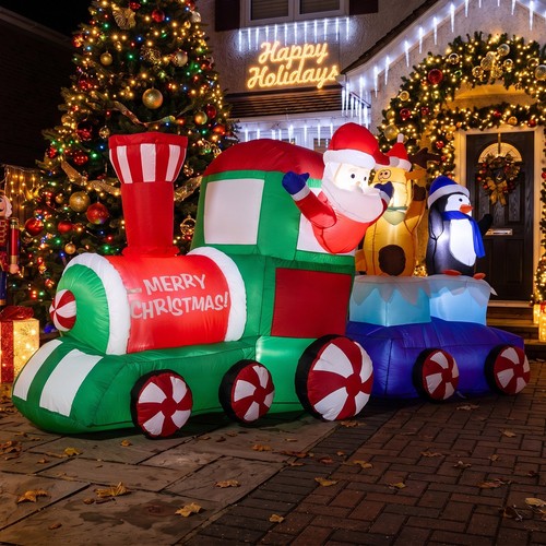 Christmas inflatable train - christmas,