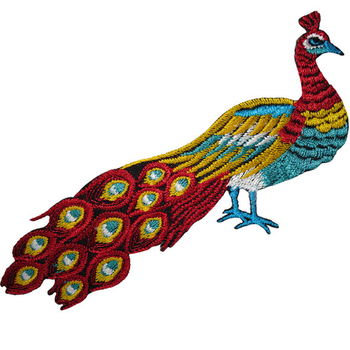 Peacock iron patch - peacock, on