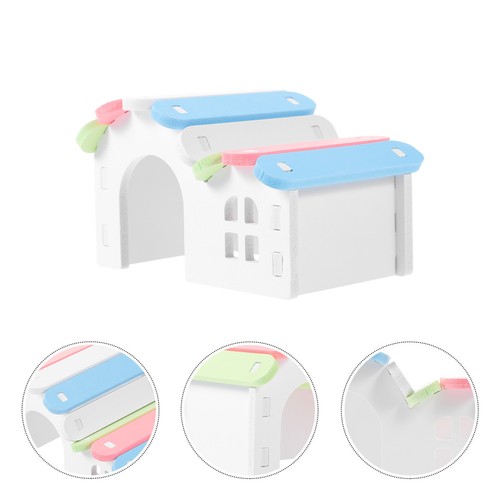 Wooden hamster hideout house - wooden,