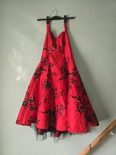 Dress190 red floral dress - dress190,