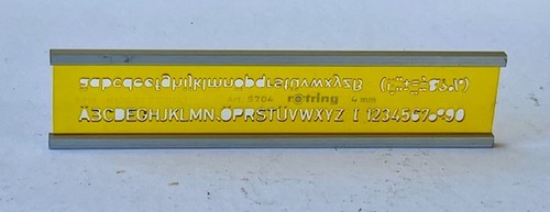 Vintage rotring stencil - vintage,