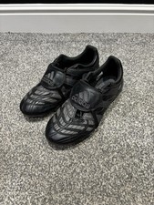 Adidas Predator Accelerator Remake FG UK Size 10.5 Black/Grey Blackout 