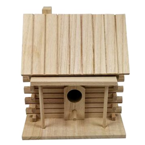 Wooden bird house - wooden,