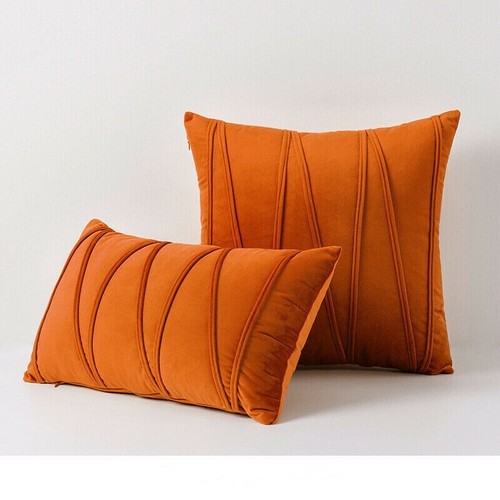 Velvet check cushion cover - velvet,