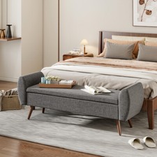 Upholstered Long Bench Storage