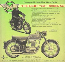 Jul 28 1960 MATCHLESS 'Model