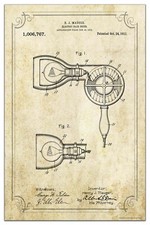 Vintage Hair Drier Patent Art