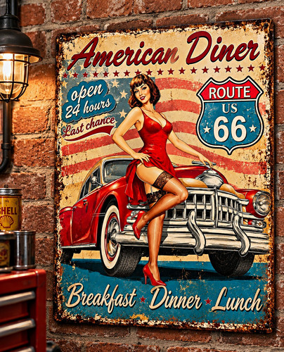 American diner route - diner, 66