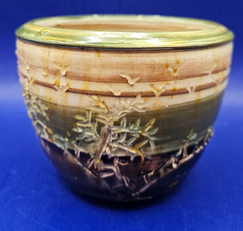 Signed studio pottery pot - signed,