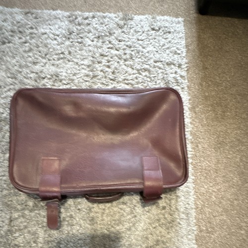 Vintage brown leather hard - vintage,