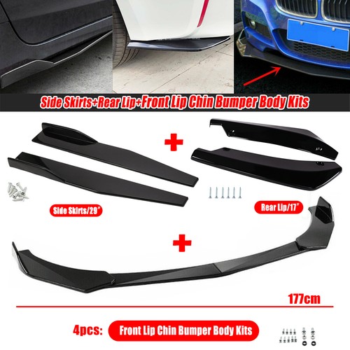 Gloss front bumper spoiler lip - bumper,