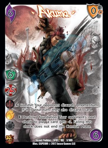 Akuma sf01 street - 1, (foil)-sf01-street