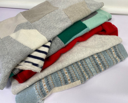 Pure cashmere knit fabric - pure,