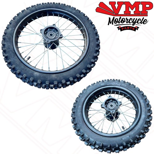 Pit bike wheels tyres set - wheels, &