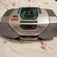 Phillips AZ1040 CD Radio Casette Recorder Player Vintage Retro Tested Working