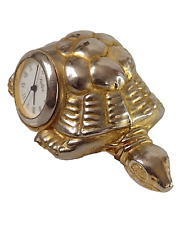 Reffex Desk Clock Tortoise Design Small Working Condition Vintage