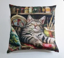 LAZY BO HO TABBY CAT - CUSHION
