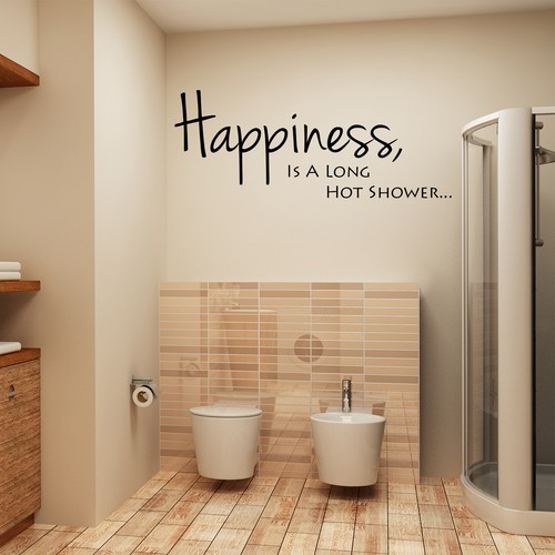 Bathroom wall art sticker - bathroom,