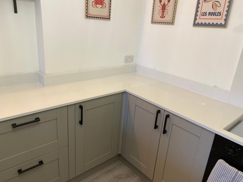 Snow white quartz - snow, kitchen